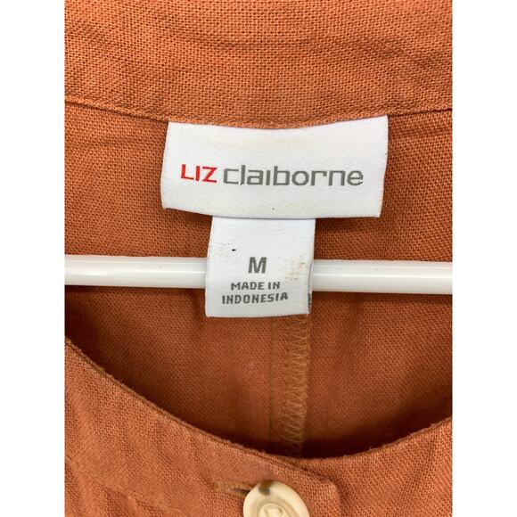 Liz Claiborne Rust Sleeveless Button Down Belted Jumpsuit Size M - Picture 5 of 8